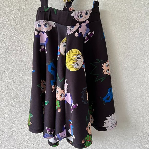 HOT TOPIC Hunter X Hunter Chibi Suspender Skirt Black - Picture 5 of 10